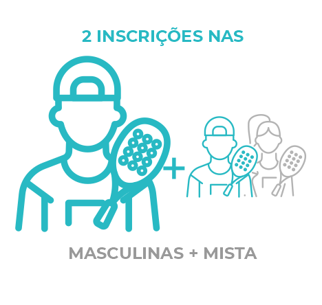 Masculino + Misto (2 inscrições) R$ 50